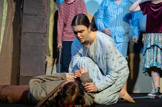 Students acting in the New College Play