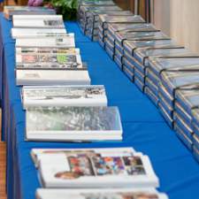 A Book stall of the 50th anniversary history book